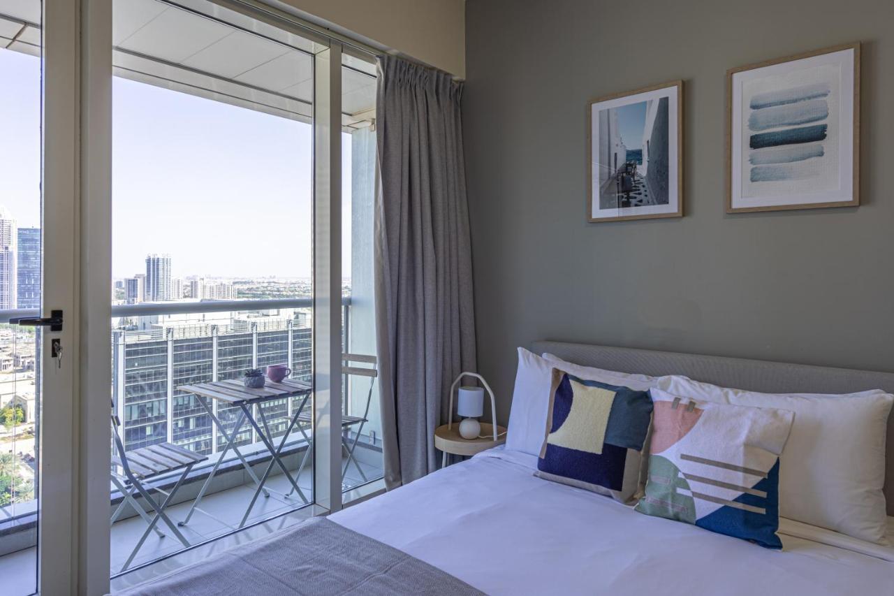Higuests - Modern Studio With Incredible City Skyline View Дубай Экстерьер фото